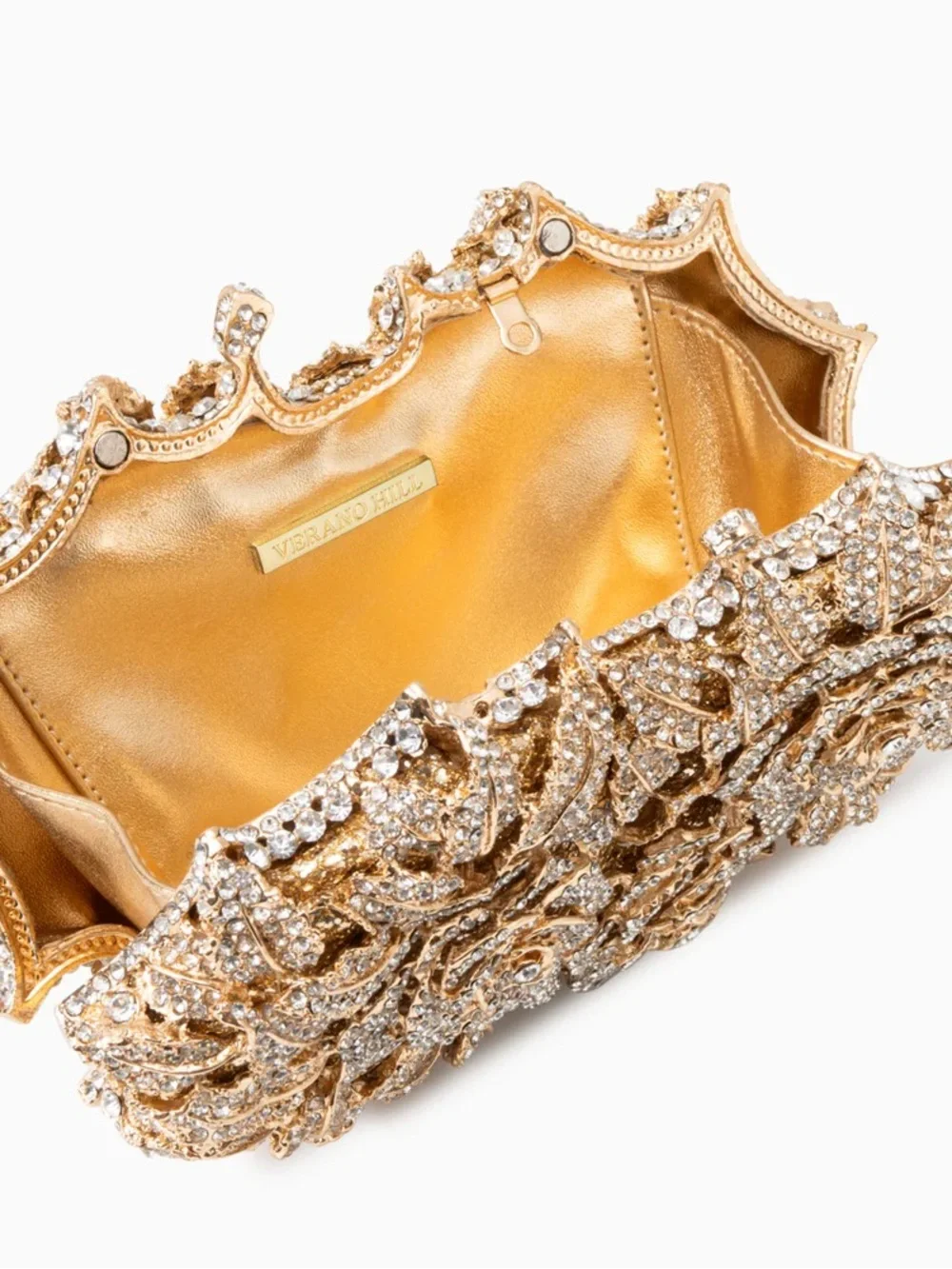 Verano Hill Cecilia Rose Clutch Bag Purse Gold